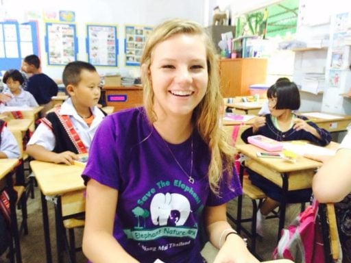 Loop Abroad student visit a children school