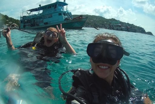 SCUBA divers on Koh Tao