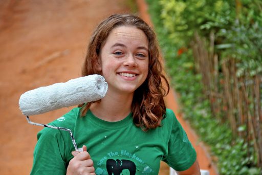 girl with roller