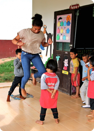 loop students in thai school