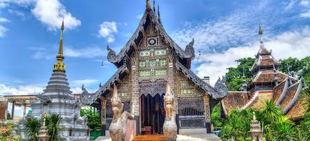 Shimmering temple in Thailand