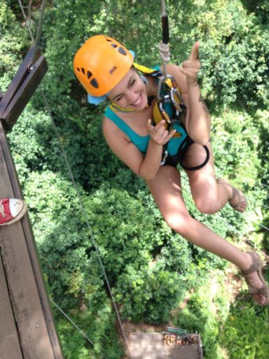 Ziplining in Thailand - in full safety gear!