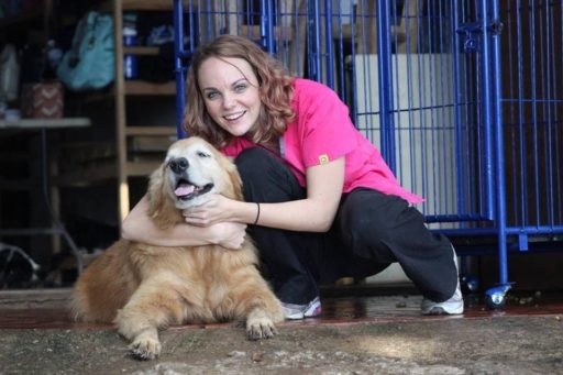 Vet Student with Dog