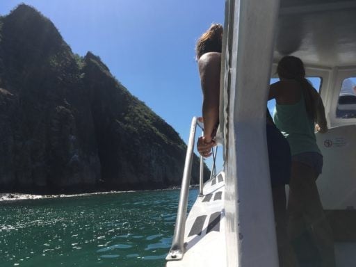 Loop Abroad students visiting an Island through boat