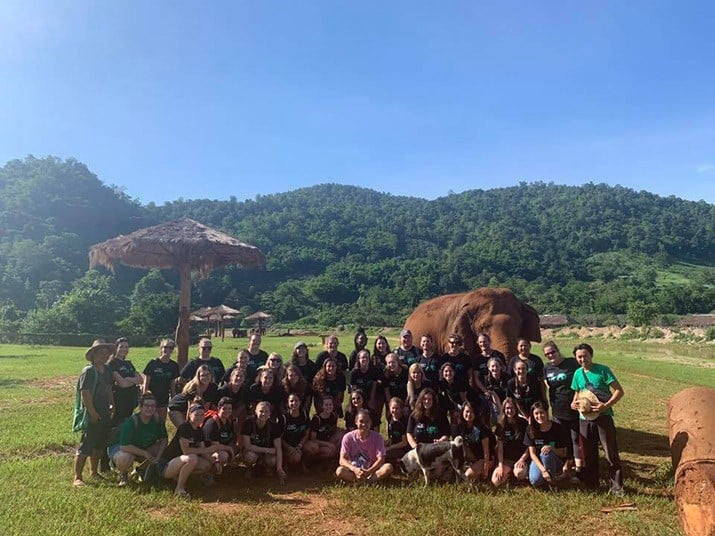 Students in the field