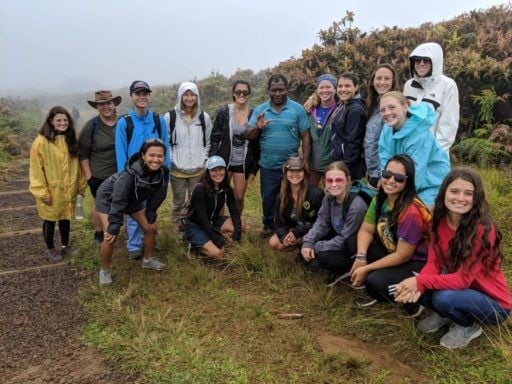 Loop Abroad pre-vet students with a happy faces.