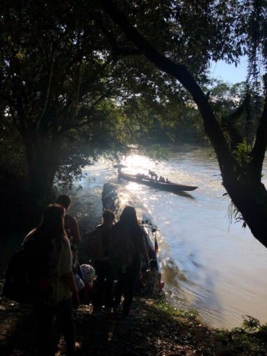 Loop Abroad students went to river rafting