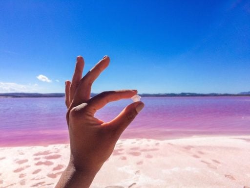 Pink lake in Torrevieja
